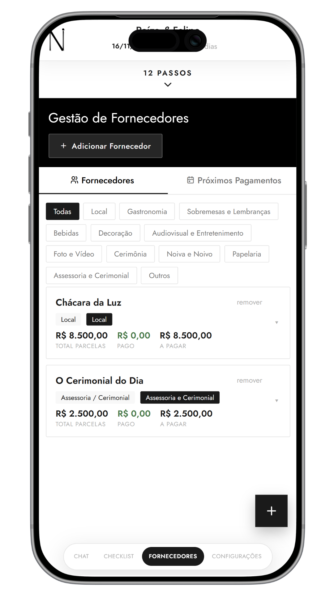 Gestão de Fornecedores